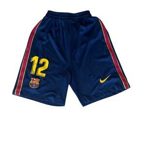 Nike Boy's MD FC Barcelona #12 Athletic Soccer Futbol Shorts
